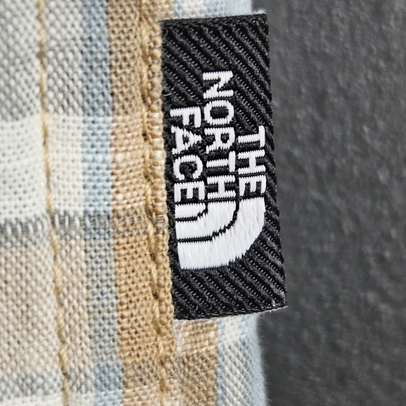 The North Face Grunge Plaid Shirt Mens Large Blue/Yellow 100% Cotton Skater - Picture 9 of 9